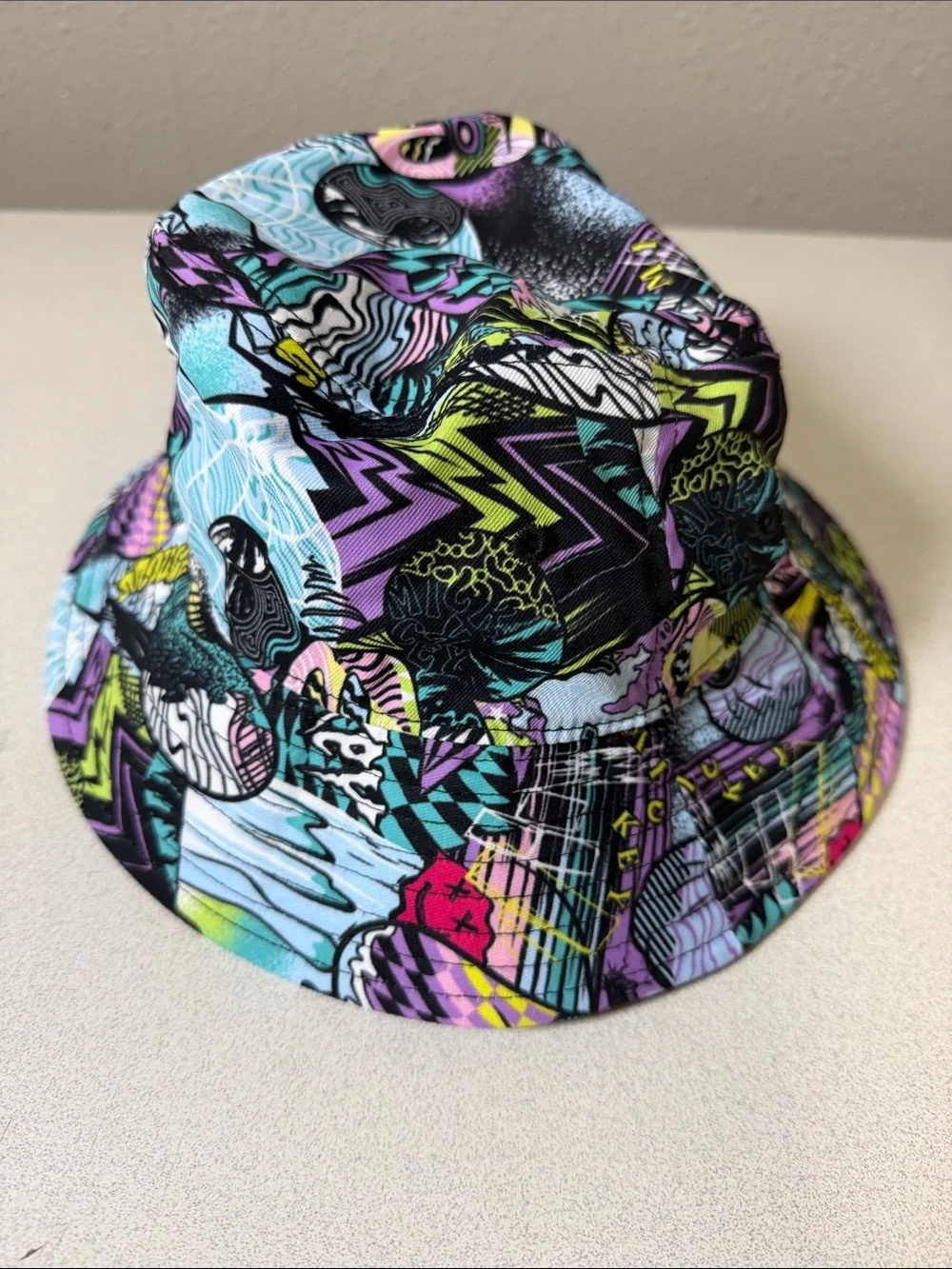 Disney Multicolor Graphic Mickey Bucket Hat - Neon Accents